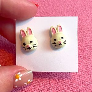 Claire’s bunny earrings - double sided